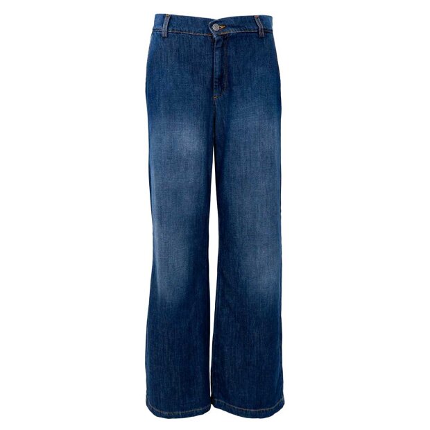 BLACK COLOUR - NETTIE BOX JEANS | DARK BLUE WASH