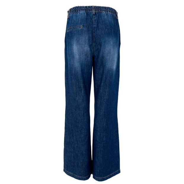 BLACK COLOUR - NETTIE BOX JEANS | DARK BLUE WASH