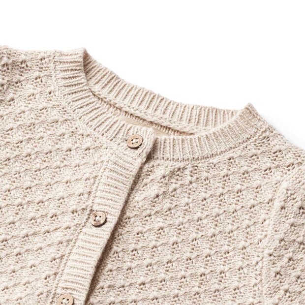 WHEAT - MAGNELLA STRIKKET CARDIGAN | OFF WHITE