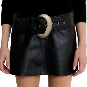 IVY COPENHAGEN - KYLIE MINISKIRT I SKIND | SORT