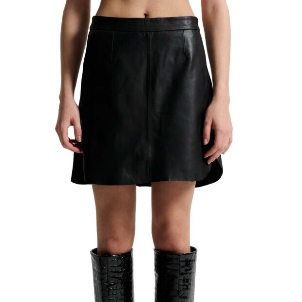 IVY COPENHAGEN - KYLIE MINISKIRT I SKIND | SORT