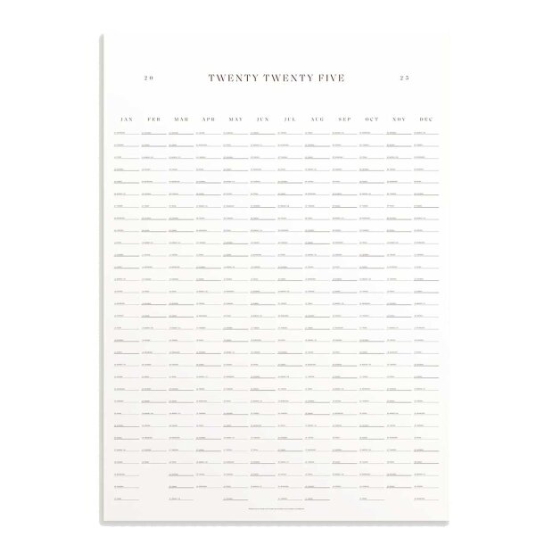 KBHAVN CALENDAR - WALL REFILL - 2025