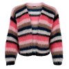 BLACK COLOUR - CASEY MULTISTRIBET CARDIGAN | MULTI ROSE