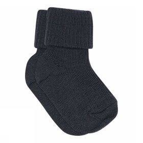 MP STRØMPER - WOOL RIB BABY SOCKS | NAVY