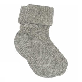 MP STRØMPER - COTTON RIB BABYSTRØMPER | GREY MELANGE