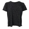 BLACK COLOUR - ZELDA S/S LEO T-SHIRT | GRÅ LEOPARD