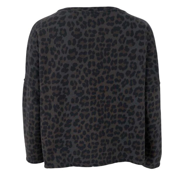 BLACK COLOUR - ZELDA SWEATSHIRT | GRÅ LEOPARD