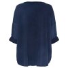 MARTA DU CHATEAU - LORA BLUSE | NAVY