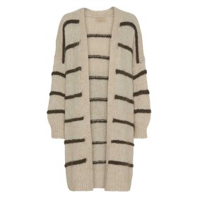 MARTA DU CHATEAU - SIMONE CARDIGAN | BEIGE/FANGO