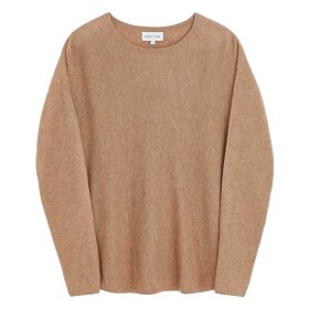 DAVIDA - CURVED CASHMERE SWEATER | MINK