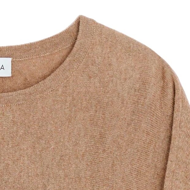 DAVIDA - CURVED CASHMERE SWEATER | MINK