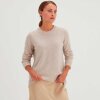 DAVIDA - CASHMERESWEATER M/RUND HALS | LYS BEIGE