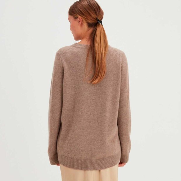 DAVIDA - CASHMERESWEATER M/RUND HALS | MINK