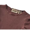 WHEAT - RIB T-SHIRT M/LANGE ÆRMER | EGGPLANT