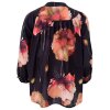 BLACK COLOUR - CELINE BLUSE | SORT BLOMST