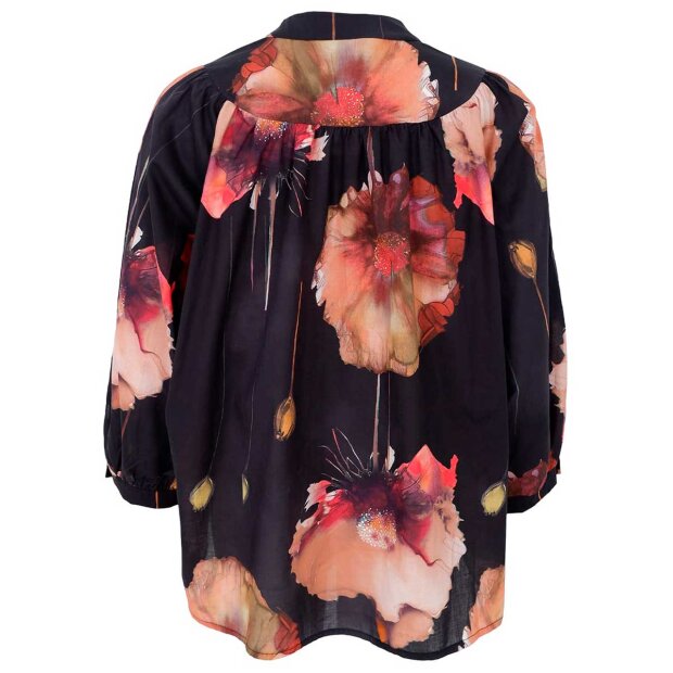 BLACK COLOUR - CELINE BLUSE | SORT BLOMST