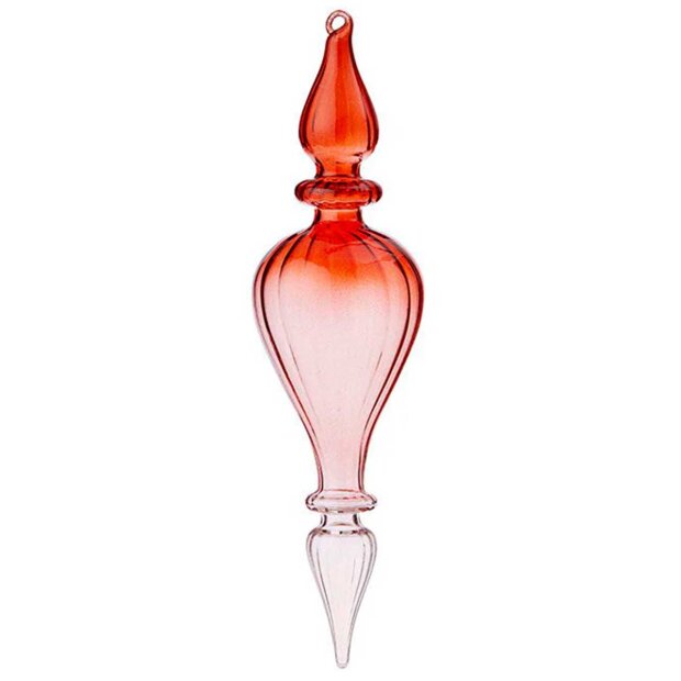 BUNGALOW - GLASPYNT 20 CM - CONE ICICLE | RUBY