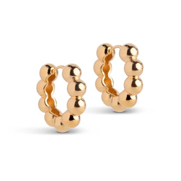 ENAMEL COPENHAGEN - BALL CHUNKY HOOPS ØRERINGE | FORGYLDT