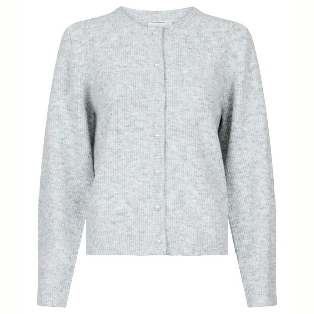 NEO NOIR - NUNA KNIT CARDIGAN | LIGHT GREY MELANGE