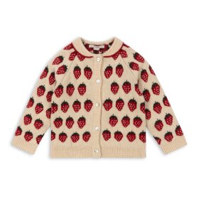 KONGES SLØJD - BELOU KNIT COLLAR CARDIGAN | STRAWBERRY