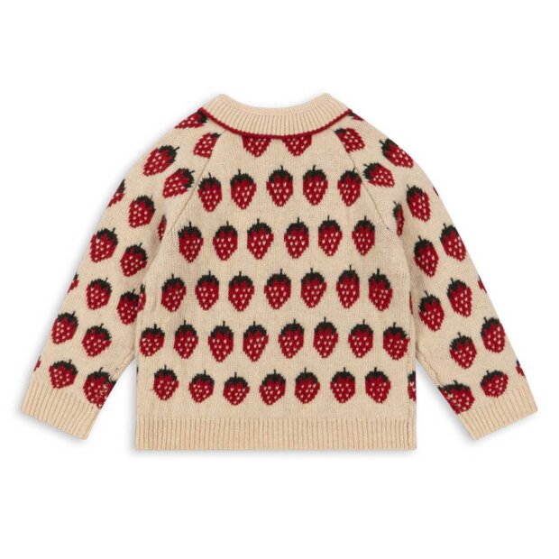 KONGES SLØJD - BELOU KNIT COLLAR CARDIGAN | STRAWBERRY