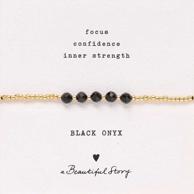 A BEAUTIFUL STORY - ESSENTIAL BLACK ONYX ARMBÅND