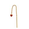 STINE A - DANGLING LOVE HEART ØRERING 1 STK. | FORGYLDT/BURGUNDY