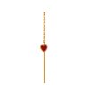 STINE A - DANGLING LOVE HEART ØRERING 1 STK. | FORGYLDT/BURGUNDY