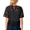 NEO NOIR - TRISHA BIG LACE BLUSE | SORT