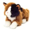 TEDDY HERMANN - LIGGENDE KAT FLERFARVET 20 CM