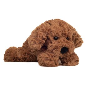 TEDDY HERMANN - LIGGENDE HUND 20 CM | MØRKEBRUN