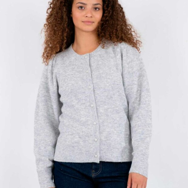 NEO NOIR - NUNA KNIT CARDIGAN | LIGHT GREY MELANGE