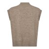 CO COUTURE - MY STRIKKET VEST M/V-HALS | CHAMPAGNE