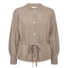 CO COUTURE - ROW KABELSTRIKKET CARDIGAN | BONE