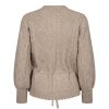 CO COUTURE - ROW KABELSTRIKKET CARDIGAN | BONE