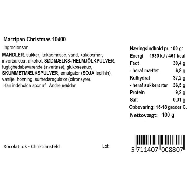 XOCOLATL - MARCIPAN CHRISTMAS - 100 g