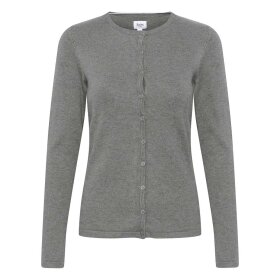 SAINT TROPEZ - MILA SZ CARDIGAN | MIST GRÅ MELANGE