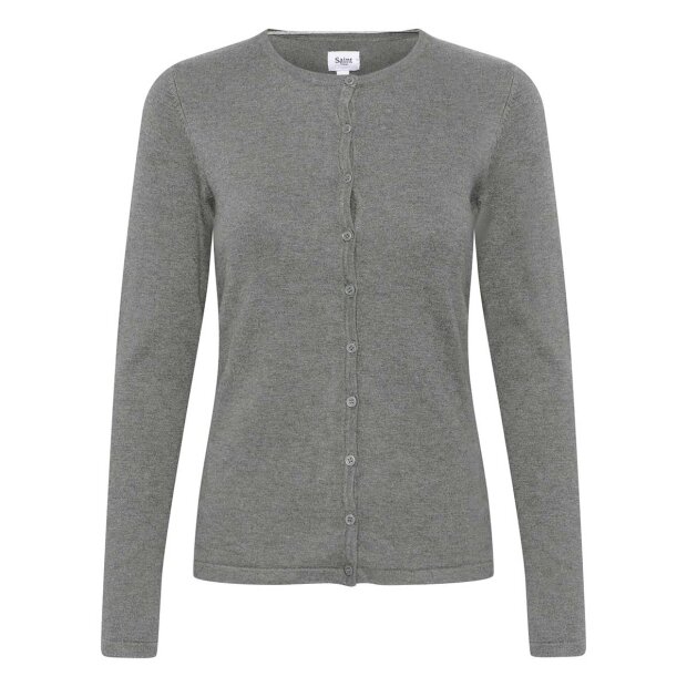 SAINT TROPEZ - MILA SZ CARDIGAN | MIST GRÅ MELANGE