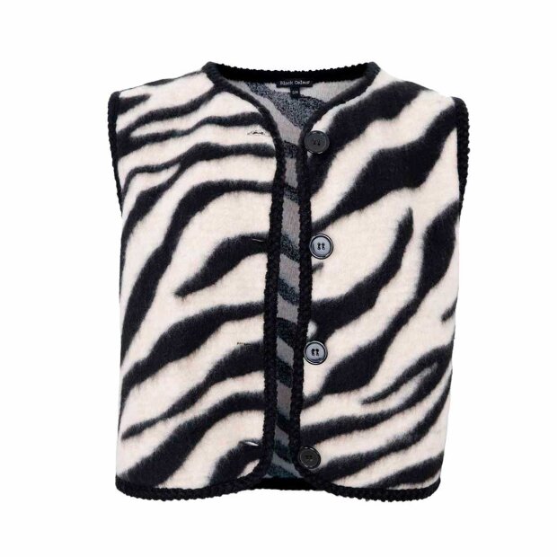 BLACK COLOUR - ZELESTE FLEECE VEST | ZEBRA