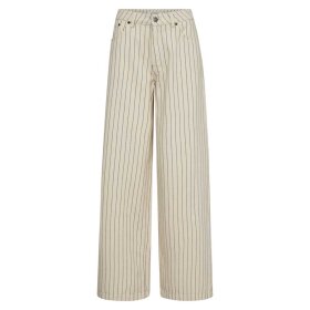 CO COUTURE - LIGHT PIN WIDE JEANS | BONE