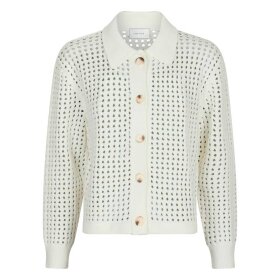 NEO NOIR - LAURANA CROCHET CARDIGAN | OFF WHITE