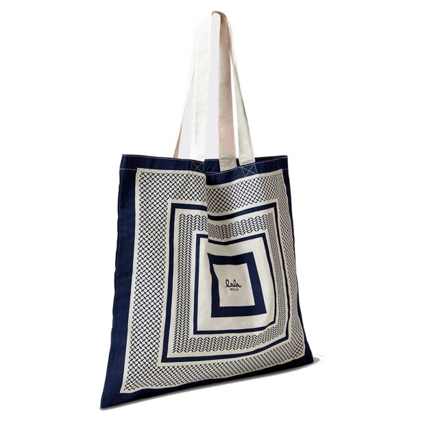 LALA BERLIN - MAJA STRIBET TOTEBAG | NAVY