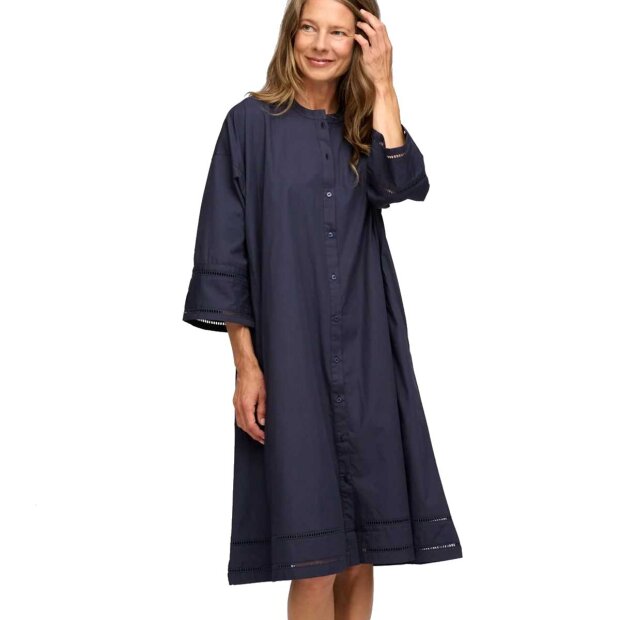 MOSHI MOSHI MIND - LIVELY POPLIN SKJORTEKJOLE | MØRK NAVY