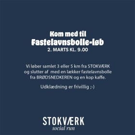 STOKVÆRK - SOCIAL RUN 2. MARTS 2025 | BLÅ/HERREMODEL