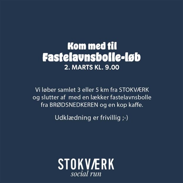 STOKVÆRK - SOCIAL RUN 2. MARTS 2025 | BLÅ/HERREMODEL