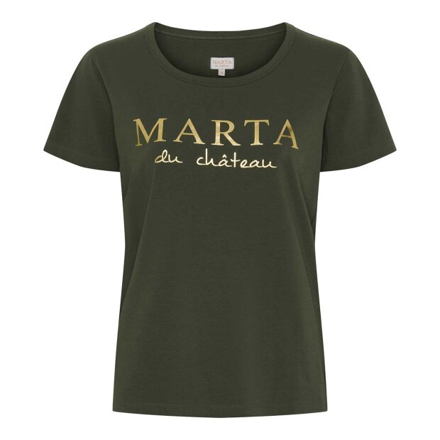 MARTA DU CHATEAU - JEANETTE T-SHIRT | MILITARY