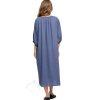 MOSHI MOSHI MIND - MAY SHIRTDRESS LINEN | SEA BLUE