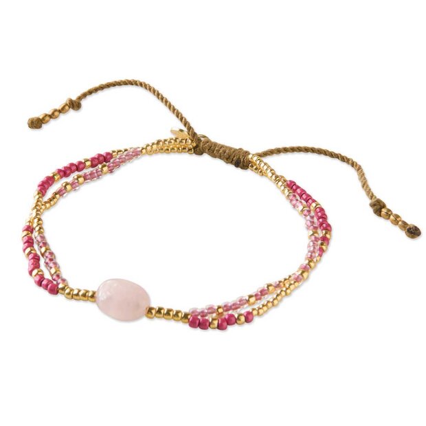 A BEAUTIFUL STORY - SHINING ROSE QUARTZ ARMBÅND