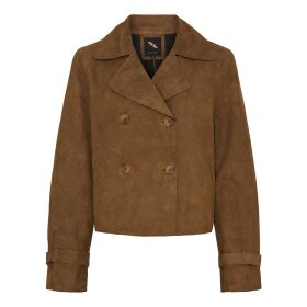 BTF CPH - KORT TRENCHCOAT I RUSKIND | CARAMEL