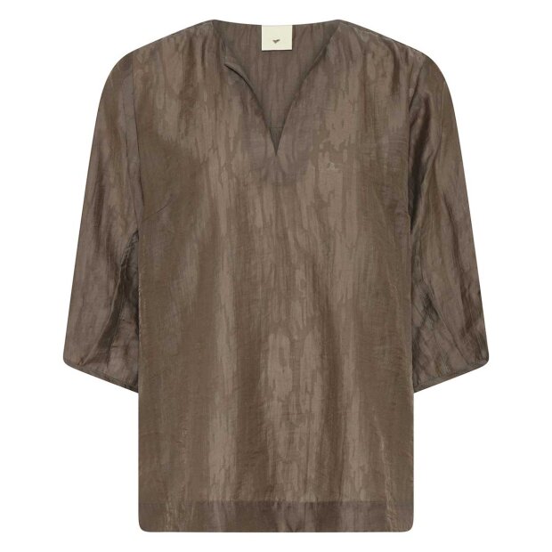 HEARTMADE - TAILER BLUSE | DUSTY BROWN